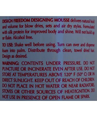 Design Freedom Mousse - Alcohol-Free Volumizing & Shiny Hair with Silk Protein 10.5oz (3 Pack) - Buy Online on GoSupps.com