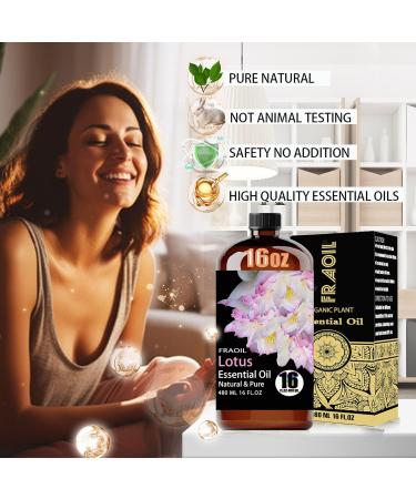 Lotus Essential Oil 16 Fl Oz and Frankincense Essential Oil 4 Fl Oz for Diffuser Humidifier Yoga Cleaning DIY Candle Soap Making Perfume Gift for Essential Oils - Buy Online on GoSupps.com