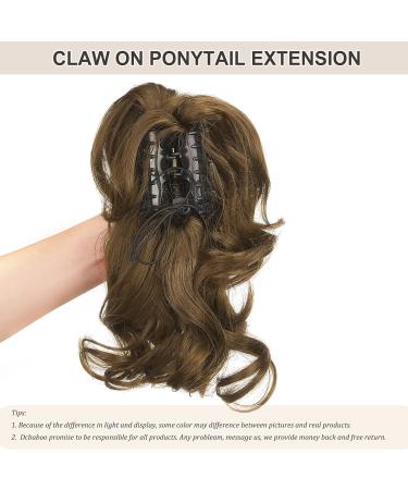Dcbaboo Short Ponytail Extension Curly 12inch Claw Clip in Ponytail Hair Extensions Long Wavy Synthetic Pony tails Natural Wave One Piece Hairpiece Fake Ponytail for Women Ash Brown 12 inch 110g Ash Brown - Buy Online on GoSupps.com