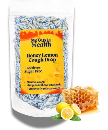 ME GUSTA HEALTH Honey Lemon Sugar Free Cough Drops with Menthol to Help Support The Immune System | Soothing for Dry | Sore Throat Drops | Temporary Relief from Cough 100 Count Compare to Halls - Buy Online on GoSupps.com