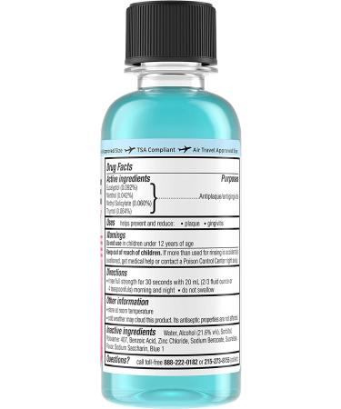 Listerine Gum Therapy Anti-Plaque & Gingivitis Travel Mouthwash 95mL - Glacier Mint - Buy Online on GoSupps.com