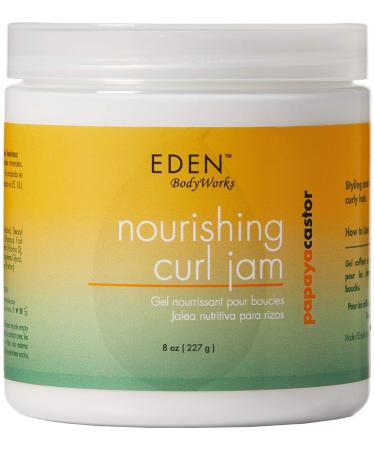 EDEN BodyWorks Papaya Castor Nourishing Curl Jam | 8 oz | Minimize Frizz, Moisturize & Nourish Hair and Scalp