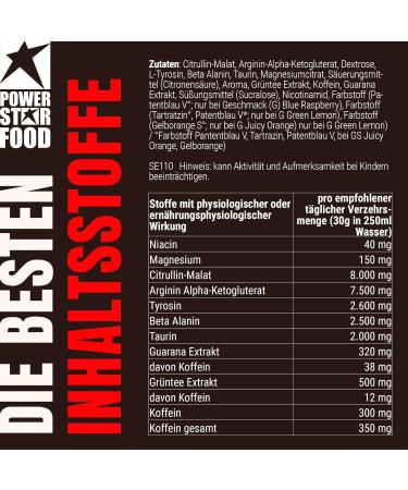 Powerstar Blackout Hardcore Pre-Workout Booster 600G | High-Dose Vegan Pump & Energy Booster | Natural Caffeine | German Quality | Juicy Orange Flavor for Enhanced Focus & Fitness - Buy Online on GoSupps.com