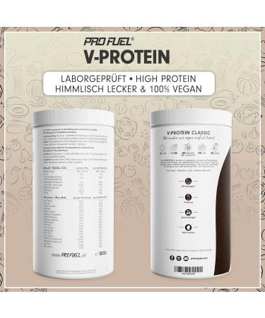Vegan Chocolate Protein Powder 2kg - 68% Pea Protein - Soy & Wheat Free | V-Protein - Buy Online on GoSupps.com