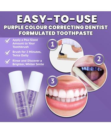 Color Correcting Toothpaste | Fluoride-Free Teeth Whitening & Stain Removal - Reduce Yellow Tones (Mint - Buy Online on GoSupps.com