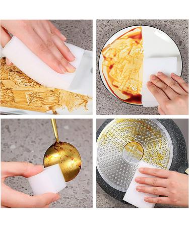 8 Pack Melamine Cleaning Sponge - Dirt Remover for Household Kitchen Bathroom & Walls | White Wonder Sponge 10x7x2cm - Buy Online on GoSupps.com