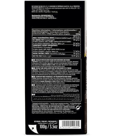 CHOCOLATES VALOR Dark Chocolate 70% Cocoa with Orange Pieces without Added Sugar/Gluten 100 g - Buy Online on GoSupps.com