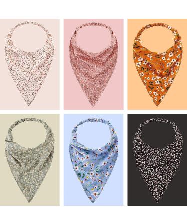6-Piece Boho Floral Elastic Headband Set with Hair Clips for Women and Girls - Chiffon Turban Scarf Hair Accessories in Classic Floral Patterns - Buy Online on GoSupps.com