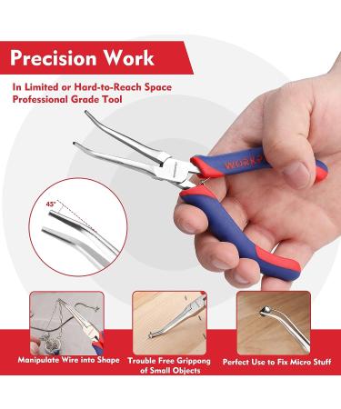 WORKPRO 6 Mini Needle Nose Pliers Set - Long, Bent & Cutter Pliers for Wire Wrapping, Crafts & Jewelry Making - Buy Online on GoSupps.com