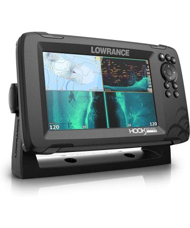 Lowrance Hook Reveal 7 Fish Finder Bundle | 7 Display with Transducer & Optional Preloaded Maps | TripleShot & C-Map Contour+ Ready - Buy Online on GoSupps.com