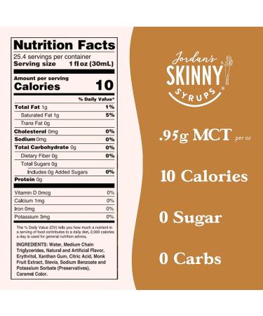 Jordan's Skinny Mixes Syrups Keto Coffee Syrup Sugar Free - Hazelnut - 25.4 Fl Oz. - Buy Online on GoSupps.com