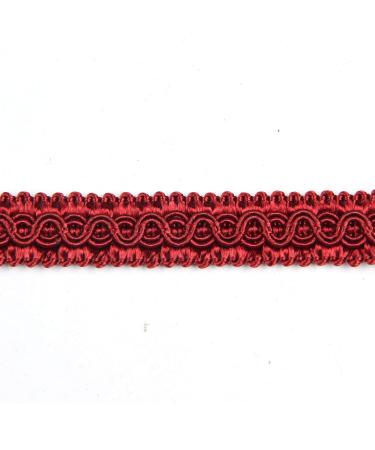 Fenghuangwu 13 Yard Handmade Basic Trim, 1.3 cm/0.51 Inch Diameter Gimp Braid for DIY, Dcor-Red red 13