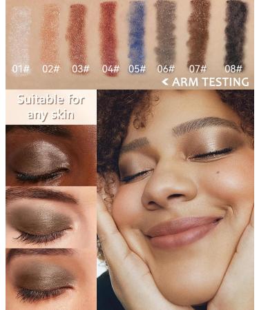 Glitter Cream Eyeshadow Stick Waterproof High Pigmented Shimmer Eyeliner Pencil Eye Shadow Pen Smudge-Proof & Long Lasting Crayon Eyeshadow Built-in Sharpener Eye Brightener Makeup Gift for Women-06# - Buy Online on GoSupps.com