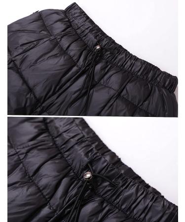 Gihuo Women's Winter Down Pants - Windproof & Warm Ski Snow Trousers in Black (Large) - Buy Online on GoSupps.com