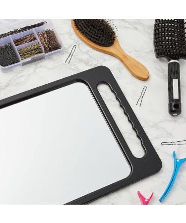 Okuna Outpost Handheld Mirror for Salons/Barbershops, Double Handles, Black, 16x10 - Buy Online on GoSupps.com