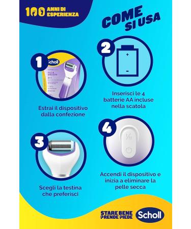 Scholl Velvet 2-in-1 Electronic Pedicure System - Smooth & Soften Feet Remove Calluses & Cracked Heels | International Shipping - Buy Online on GoSupps.com