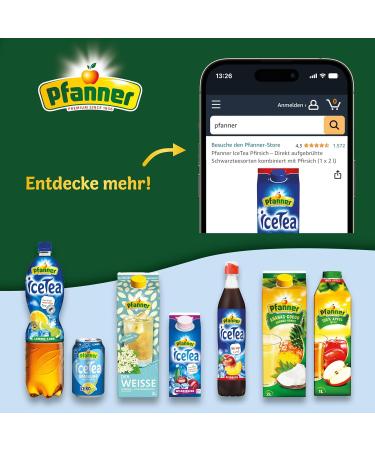 Buy Pfanner The White Lemon Elderflower Iced Tea - 2L Tetra Pak | Directly Brewed Tea with Lemon Juice - International Shipping Available - Buy Online on GoSupps.com