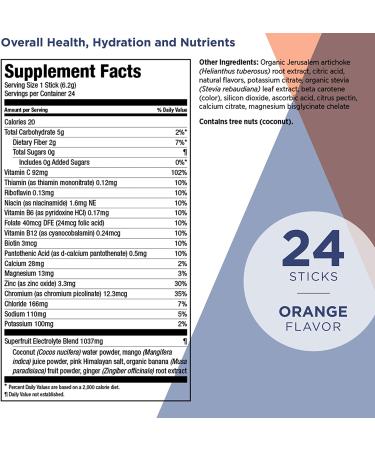 Isagenix Amped Hydrate Sticks  24 Packets of Drink Mix (Orange) - Buy Online on GoSupps.com