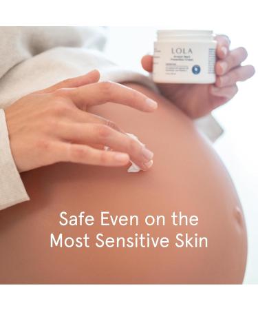 LOLA Stretch Mark Prevention Cream with Hydrating Body Oil for Skin Elasticity - Gentle Hypoallergenic Maternity Self Care Formula - Cocoa Butter Scar Cream & Collagen Support - 4 Fl Oz - Buy Online on GoSupps.com