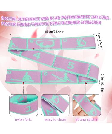 Partideal 2-Piece Yoga Belt with 8 Loops | Elastic Stretching & Fitness Band for Effective Yoga Training & Exercises - Buy Online on GoSupps.com