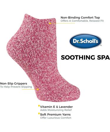 Dr. Scholl's Women's Lavender & Vitamin E Infused Spa Socks - Bottom Grippers - 2 & 3 Pair Packs - Buy Online on GoSupps.com