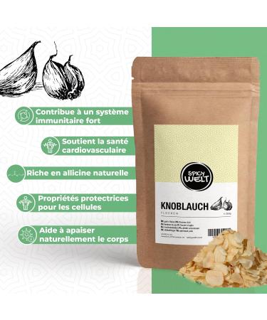 Spicy Welt Flocons d'Ail (500g) Ail en P tales ( minc S ch ) | Pour Gratins R tis & Plats en Sauce | Texture Fondante & Saveur Confite | 100% Naturel Sans Additifs - Buy Online on GoSupps.com