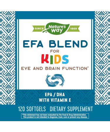 Nature's Way EFA Blend for Children - 120 Softgels - Essential Fatty Acids for Kids - Buy Online on GoSupps.com