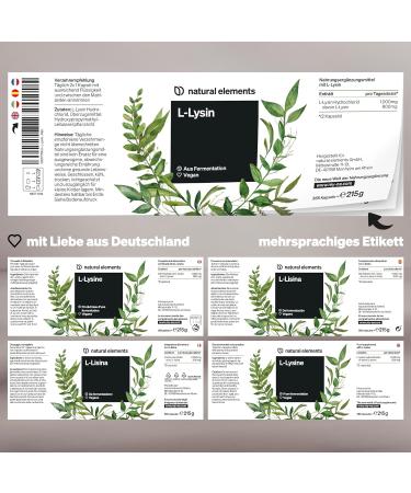 L-Lysine 365 Capsules - 800mg Pure L-Lysine HCL | Vegan Non-GMO Herbal Fermentation No Additives - Buy Online on GoSupps.com