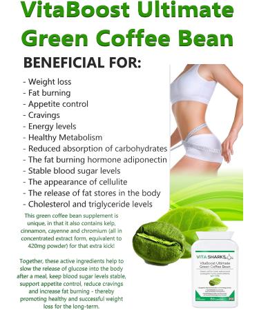 VitaBoost Ultimate Green Coffee Bean: 60 Kosher Capsules for Healthy Weight Loss & Metabolism Boost - Buy Online on GoSupps.com