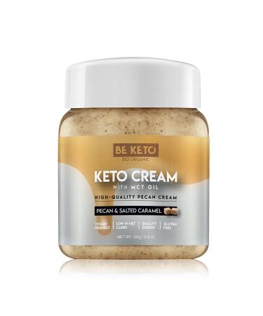 Beketo Keto Creme Pekanuss and salted caramel with MCT oil vegetable spread for vegan keto friendly food gluten -free 250g