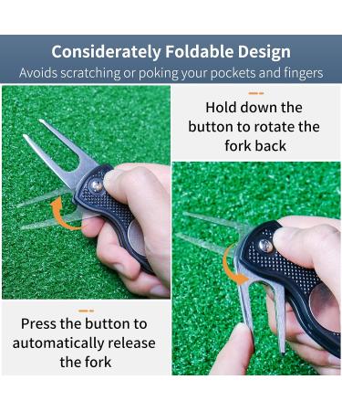 Vibit Foldable Golf Divot Repair Tool with Magnetic Ball Marker - 2 Pack - Buy Online on GoSupps.com