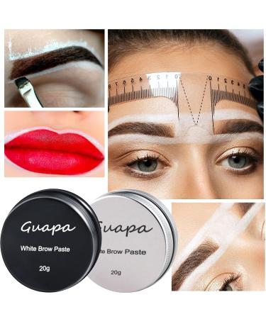 White Brow Contour Paste - 20g / 0.7oz Eyebrow Mapping & Tinting Tool for Micropigmentation - Black Box Included - Buy Online on GoSupps.com