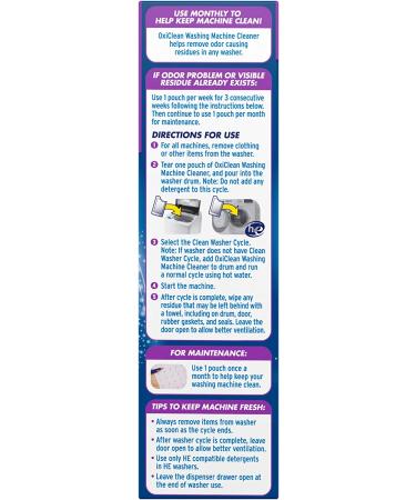 OxiClean Washing Machine Cleaner with Odor Blasters - 4 Count (Pack of 1) - Buy Online on GoSupps.com
