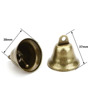 Eowpower 20Pack 38mm Vintage Bronze Jingle Bells for Dog Doorbell Training & Wind Chimes - Buy Online on GoSupps.com