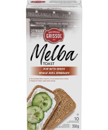 Boulangerie Grissol Melba Toast Rye with Seeds - Savoury Light and Crispy Snack for at Home or On The Go 350g Unit Pack Melba Toast Rye with Seeds 350g - Buy Online on GoSupps.com