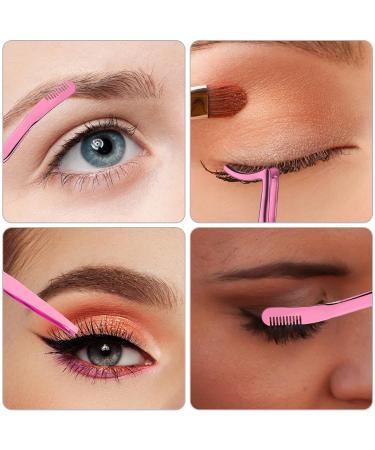 3pcs Eyelash Applicators with 3pcs Eyebrow Brush Eyelash Brush Eyelash Tweezers False Eyelash Tweezer Applicator for Girls Women Beginners Makeup Artists(Pink) - Buy Online on GoSupps.com