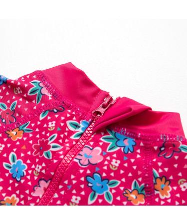 BONVERANO Baby Girls Sunsuit/Swimsuit UPF 50+ Sun Protection One Piece with Sun Hat - Mei Red Flowers (2-3 Years) - Buy Online on GoSupps.com