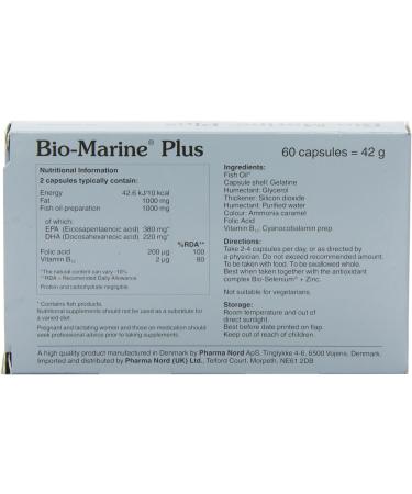 Pharma Nord Bio-Marine Plus 60 Capsules - Omega-3 Fish Oil Supplement - Buy Online on GoSupps.com