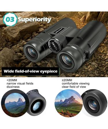 UBeesize 12x42 HD Binoculars with Phone Adapter - Waterproof and Professional Binoculars for Bird Watching, Hunting, Travel - Clear Low Light Vision - Buy Online on GoSupps.com