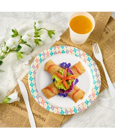 Easter Paper Plates 10 Inch - 160 Count, Cut-Proof & Soak-Proof Disposable Dinner Plates for Home Party - Light Pink - Buy Online on GoSupps.com