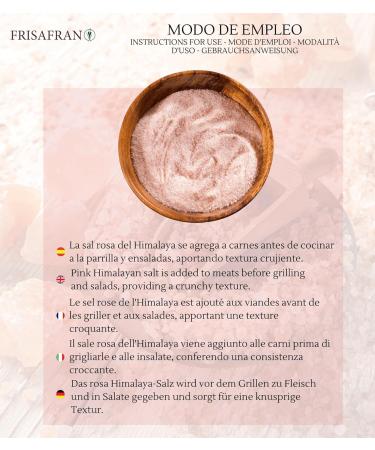 FRISAFRAN | Fine Himalayan Pink Salt 500g | Natural Himalayan Salt | Himalayan pink salt | salt | No additives | Himalayan salt | pink Himalayan salt | coarse salt | regenerating salt | healthy digestion - Buy Online on GoSupps.com
