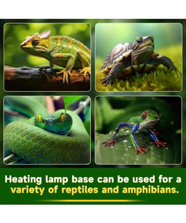 Lamptobe 200W Ceramic Heat Lamp Holder with Thermostat for Reptiles - Ideal for Snake, Turtle, Lizard - E27 Bulb Bracket - Buy Online on GoSupps.com