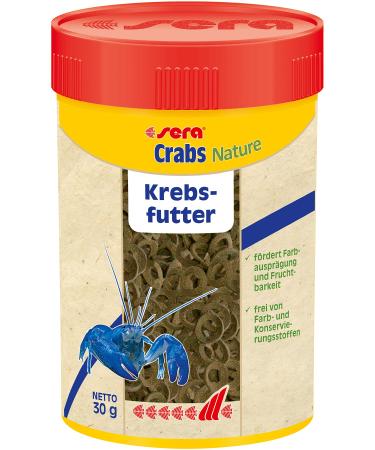 Sera Crabs Nature 100 ml (30 g) - main feed from falling loops for all crabs cancer food axolotl & frog feed loops 100 ml (1 Pack)