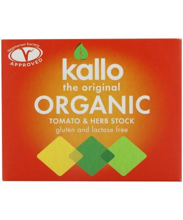 Kallo - Organic Tomato & Herb Stock Cubes - 66g (Pack of 6)