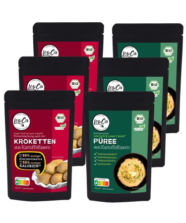 Lower Carb potato products |strongly carbohydrate reduced |reduced calorie |Protein and fiber-richOrganic ... (3x croquettes + 3x puree) ... puree and croquettes