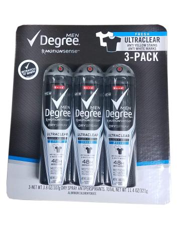 Degree Black White Antiperspirant Deodorant Spray 11.4 Ounce (3 Pack) - Buy Online on GoSupps.com