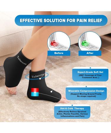 XL Ankle-Foot Ice Bag for Achilles Injury Relief | Flexible Cold Pack for Plantar Fasciitis & Swelling | Heat & Cold Therapy (Pack of 1) - Buy Online on GoSupps.com