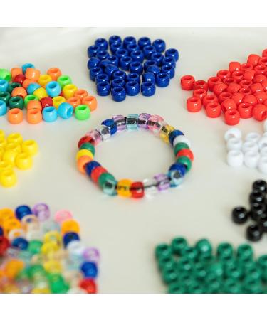 MAHITOI 1000-PC Opaque Blue Pony Beads Bag - Craft Projects for Bead Jewelry, Ornaments & More - 9mm Diameter - DIY Face Mask Accessory - Buy Online on GoSupps.com