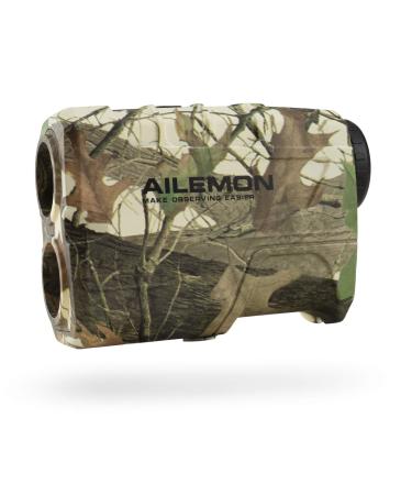 AILEMON 6X Laser Range Finder Rechargeable for Golf Hunting Bow Rangefinder Distance Measuring Outdoor Wild 650/1200Y with Slop Flaglock High-Precision Continuous Scan Camo2