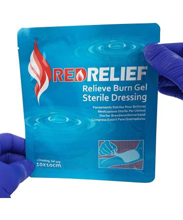 RedRelief Emergency 10x10cm Burn Dressing - Cool, Soothe, Relieve Pain - Buy Online on GoSupps.com